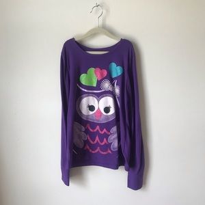 Purple owl long sleeve